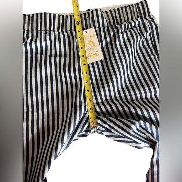 Home Folk Blue Striped Elastic Waist Flare Jeans - Picture 8 of 11